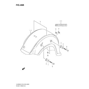 Suzuki 63110-41F71-YAY FENDER, RR - RevZilla