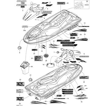 Replacement OEM Parts for 2008 Sea Doo GTI SE 155
