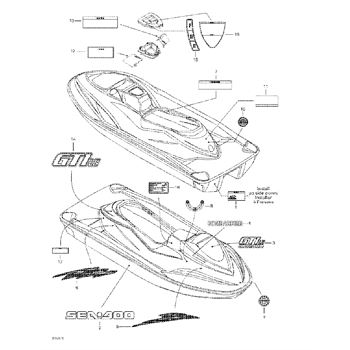 Replacement OEM Parts for 2002 Sea Doo GTI LE, 5560/5561/6117