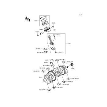 S Kawasaki Motorcycle 2024 OEM Parts Diagram for Cylinder