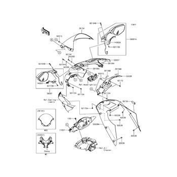 rie0827ページ Kawasaki Motorcycle 2016 OEM Parts Diagram for FRAME
