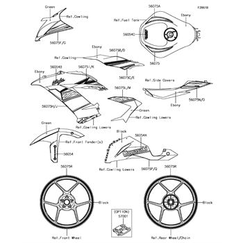 Handlebar replacement parts for 2017 Kawasaki Ninja ZX-6R