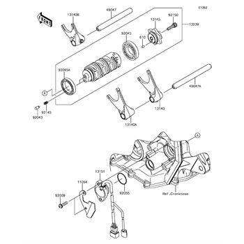 Gear Change Drum / Shift Fork(S) replacement parts for 2017