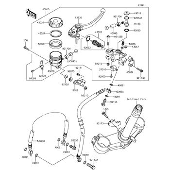 Front Master Cylinder replacement parts for 2017 Kawasaki