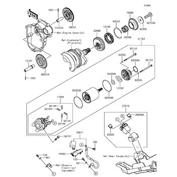 Kawasaki 32099-0026 - Case, Starter, Clutch - Adept Powersports