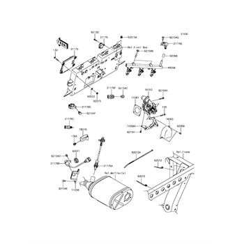 Kawasaki 11056-7495 - Bracket, Throttle, Cable - Adept