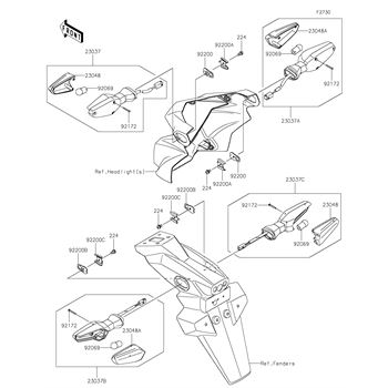 Turn Signals replacement parts for 2025 Kawasaki Z125 Pro